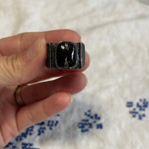 Sterling silver Nuummite ring